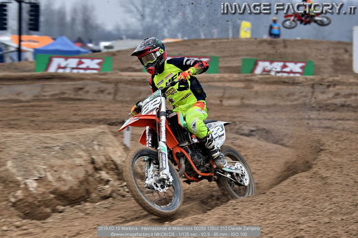 2019-02-10 Mantova - Internazionali di Motocross 00250 125cc 212 Davide Zampino